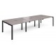 Adapt 1200mm Deep Sliding Top Triple Back to Back Bench Desk